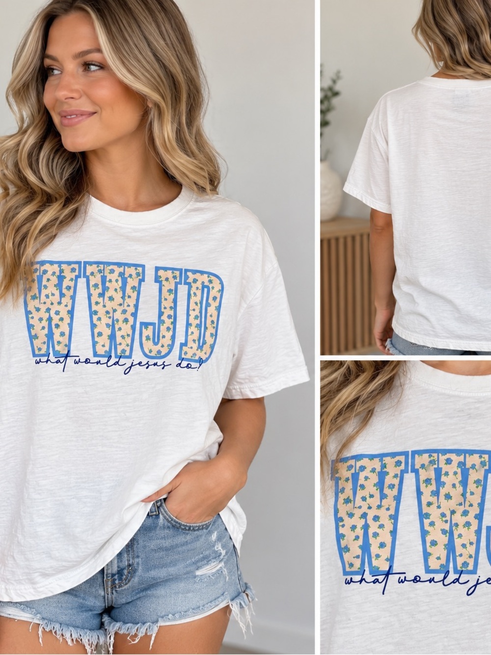 Royce Brand WWJD What Would Jesus Do Christian Graphic Tee Medium